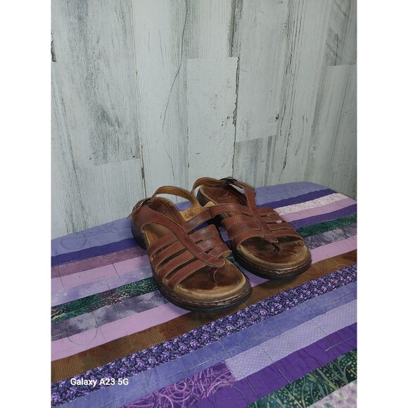 DANSKO Brown Leather Strappy Open Toe Slingback Sandals EU 37 US 6.5-7 - Picture 4 of 9